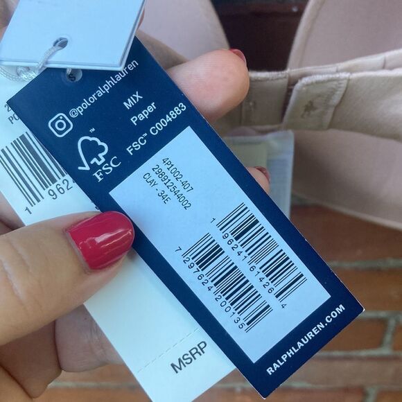 Polo by Ralf Lauren Seamless Organic Cotton Nude Bra- Polo Essentials- Clay - Picture 10 of 10